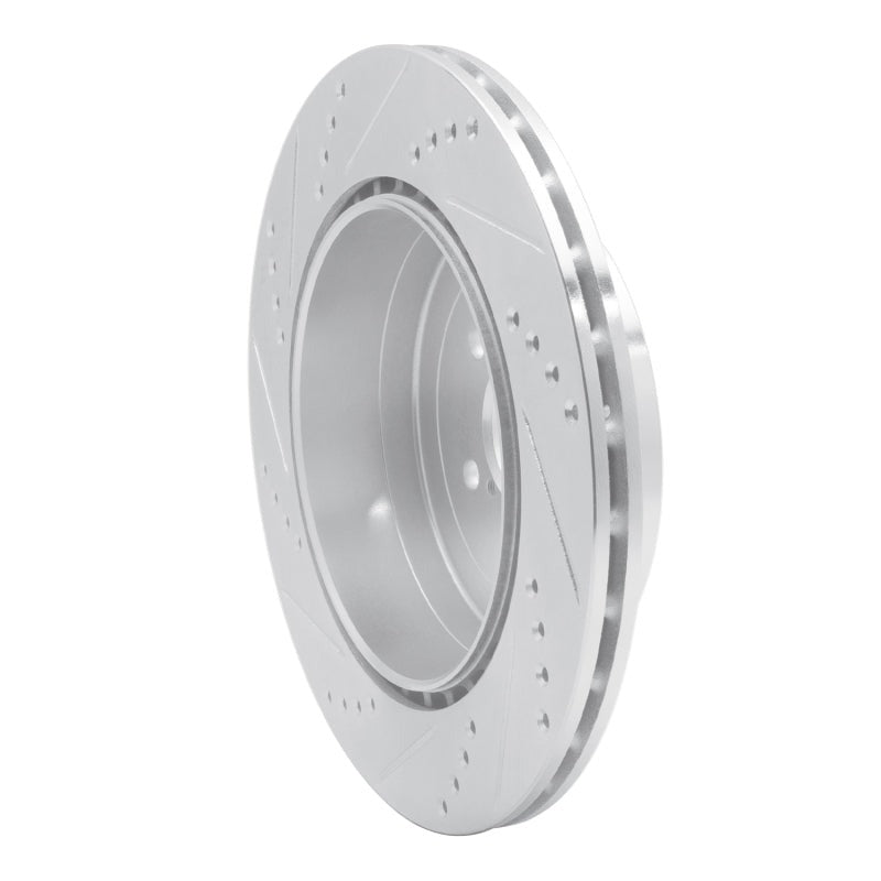 R1 Rear Right Drilled & Slotted Silver Brake Rotor - 2004 Subaru STI
