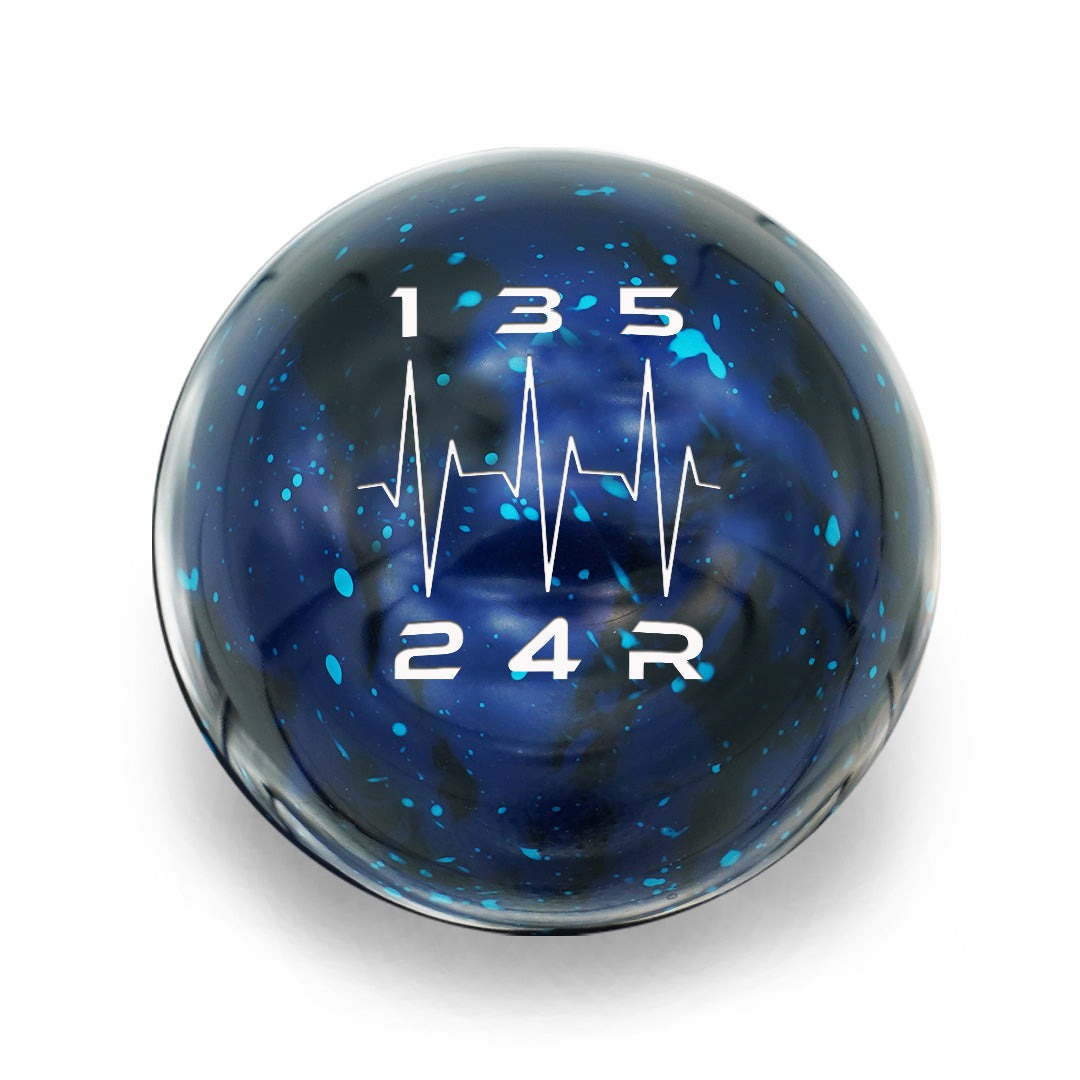 Billetworkz Cosmic Space Shift Knob - 5 Speed Heartbeat Engraving - Subaru WRX