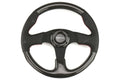 NRG Carbon Fiber Steering Wheel 315mm Perforated Black w/ Red Stitch - Universal