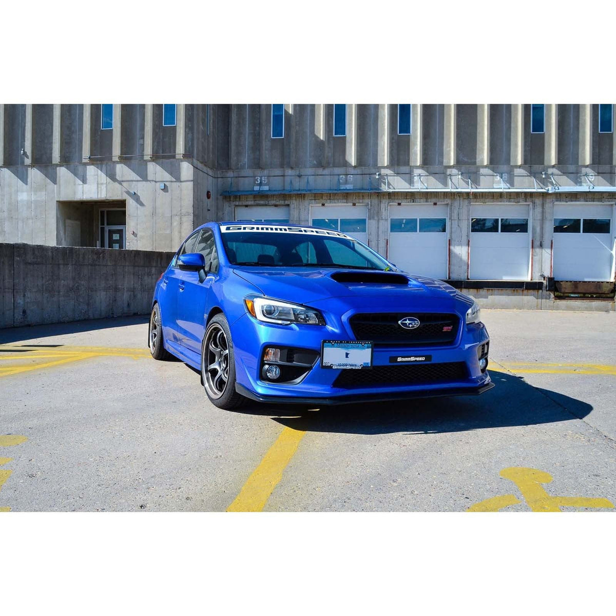 GrimmSpeed License Plate Delete Black/Silver - 2006-2014 Subaru WRX/STI