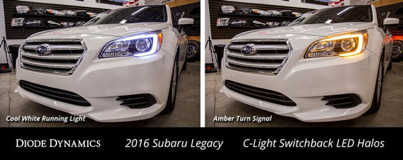 Diode Dynamics C-Light Switchback LED Halos - 2015-2017 Subaru Legacy / Outback