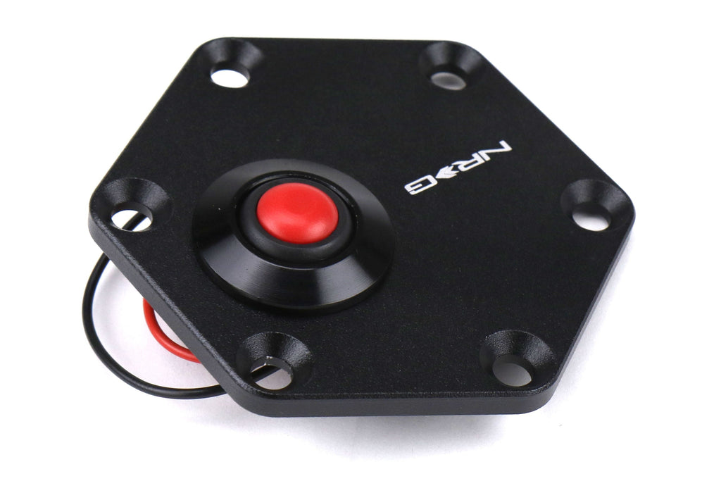 NRG Innovations Hexagonal Style Black Ring w/ Horn Button - Universal