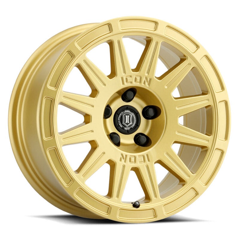 ICON Alloys Ricochet 17x8 5x100 +38mm 6" Backspacing Gloss Gold Wheel - 7017805060GG