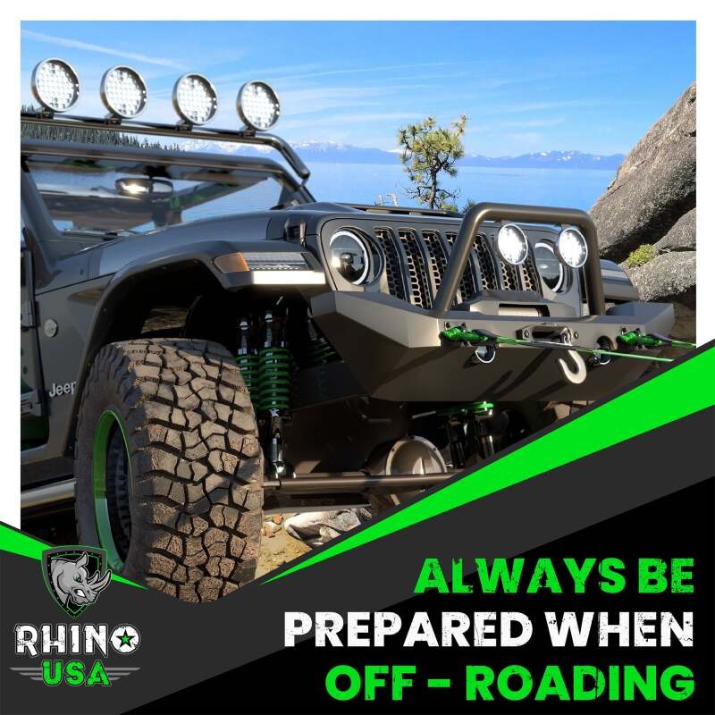 Rhino USA 3/4In D-Ring Shackle Set (2-Pack)(White)