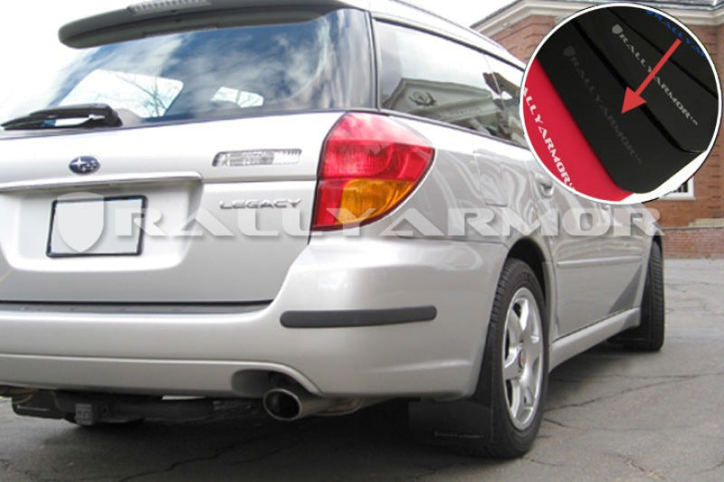 Rally Armor UR Mud Flap w/Grey Logo - Black - 2005-2009 Subaru Legacy / 2005-2009 Subaru Outback