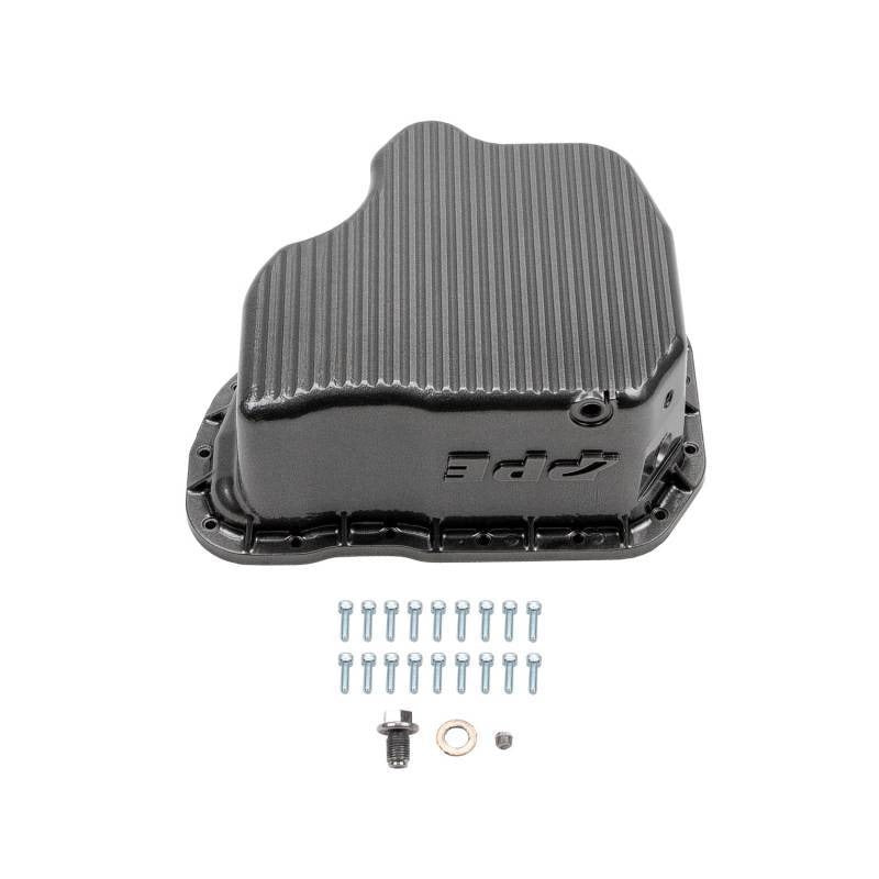 Wehrli 11-16 GM Duramax WCFab X PPE High Capacity Aluminum Oil Pan - Cat Yellow