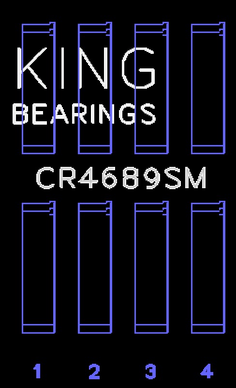 King Engine Bearings Connecting Rod Bearing Set - Housing Bore +.003in / 0.5mm - Subaru FB20