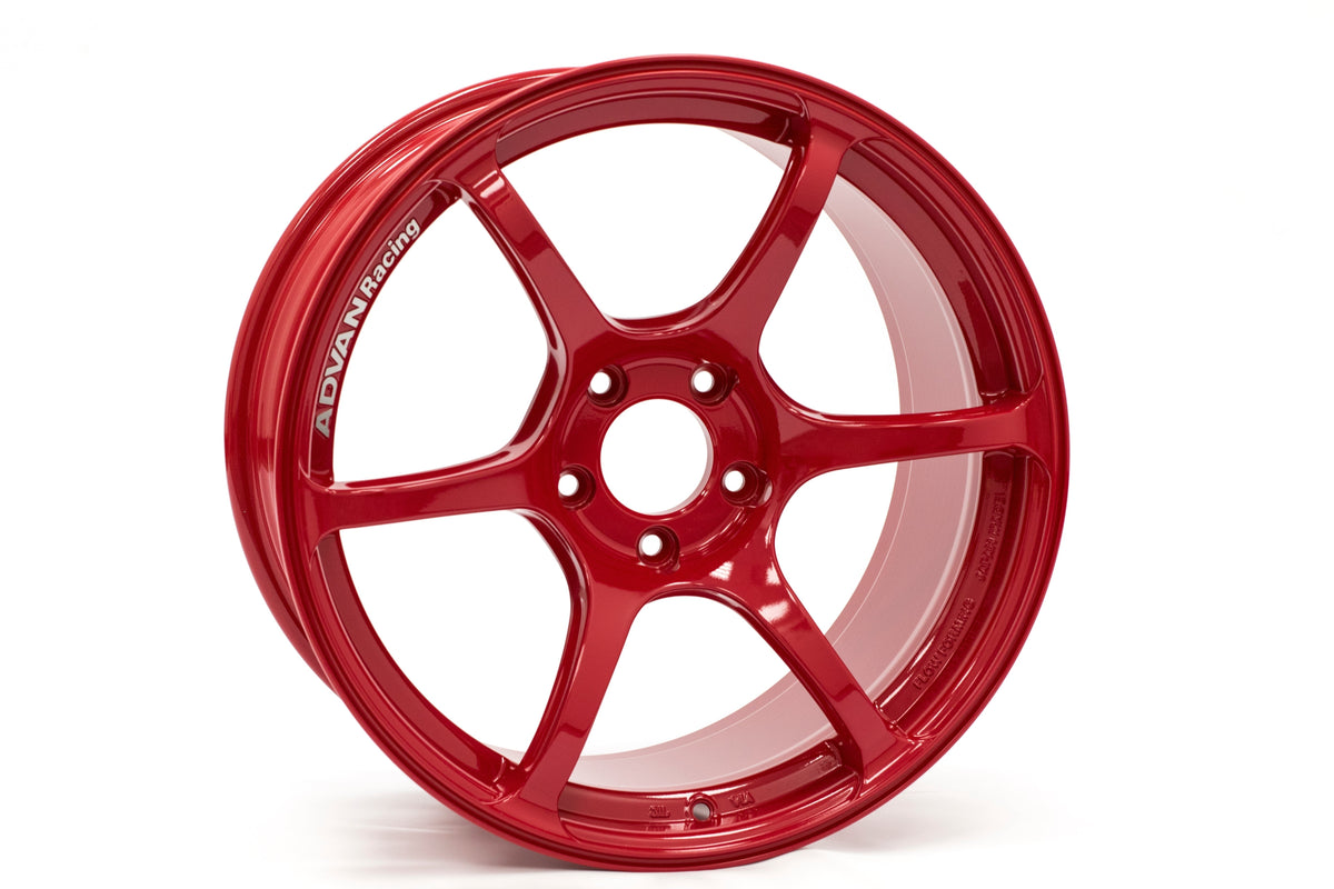 Advan RGIII Racing Hyper Red 18X9.5 +45mm 5x114.3 (Single Wheel) - 2015-2024 Subaru WRX / 2015-2021 STI / 2019-2024 Forester