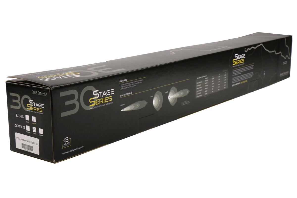 Diode Dynamics SS30 Amber Wide LED Light Bar Stage Series - 2016-2018 Subaru Forester