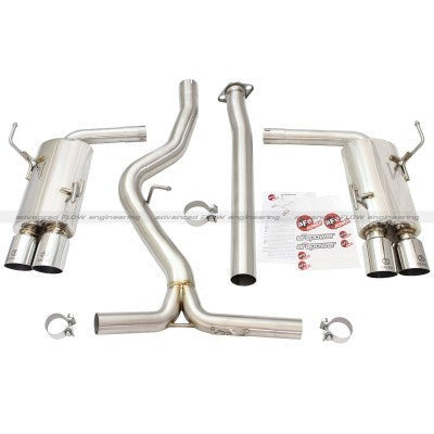 aFe Takeda 3in SS Exhaust Cat-Back 15-16 Subaru WRX/STI 2.0L/2.5L Polished Tips