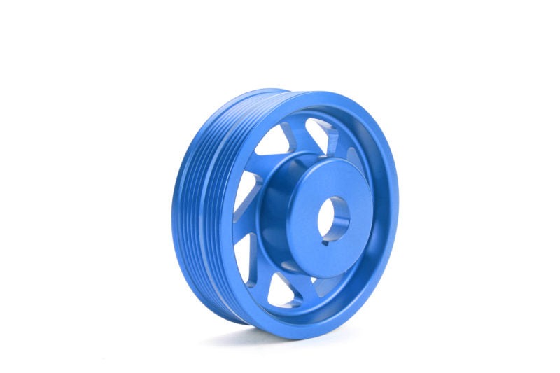 PERRIN Lightweight Crank Pulley w/o AC Blue - Subaru Models (inc. 2002-2014 WRX / 2004-2021 STI)