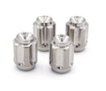 Fast Turn Fittings Titanium Valve Stem Caps - Gear Design Polished