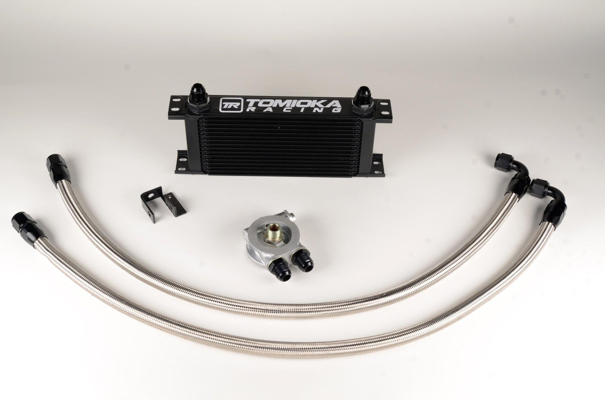 Tomioka Racing Oil Cooler Kit with Thermostat - 2008-2021 Subaru WRX / STI