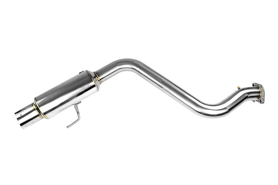 Invidia N1 Single Exit Cat Back Exhaust - Stainless Steel Tip - 2008-2014 Subaru WRX Sedan / 2011-2014 STI Sedan