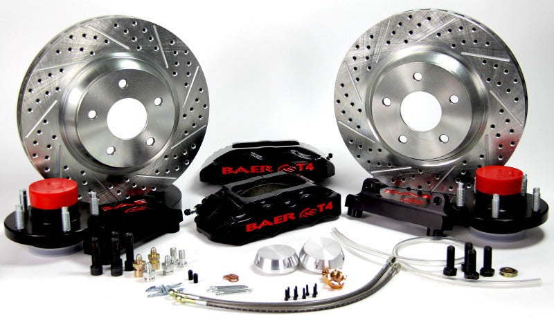 Baer Brakes 65-66 Ford Mustang 13in Track4 Front Brake Kit-Black-