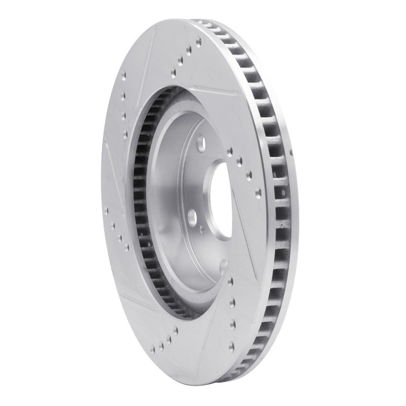 R1 Concepts Drilled & Slotted Silver Rear Right Brake Rotor - 2014-2018 Subaru Forester