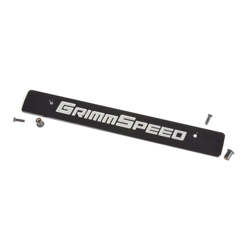 GrimmSpeed License Plate Delete Black/Silver - 2006-2014 Subaru WRX/STI