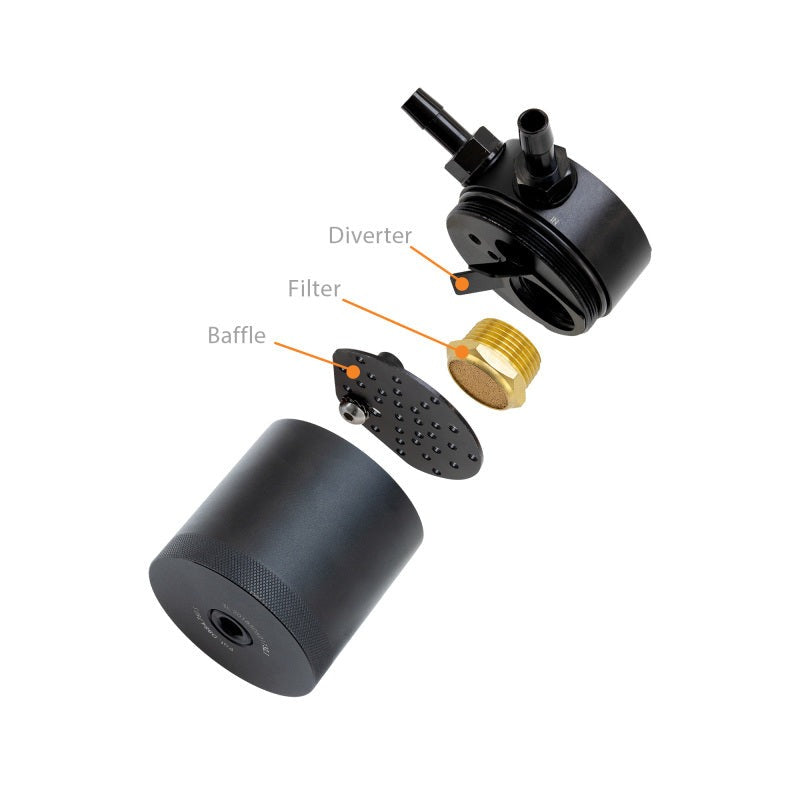 Mishimoto Baffled Oil Catch Can Kit, Black - 2015-2021 Subaru WRX