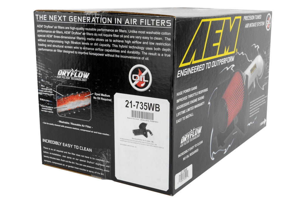 AEM Cold Air Intake - Wrinkle Black - 2015-2017 Subaru STI