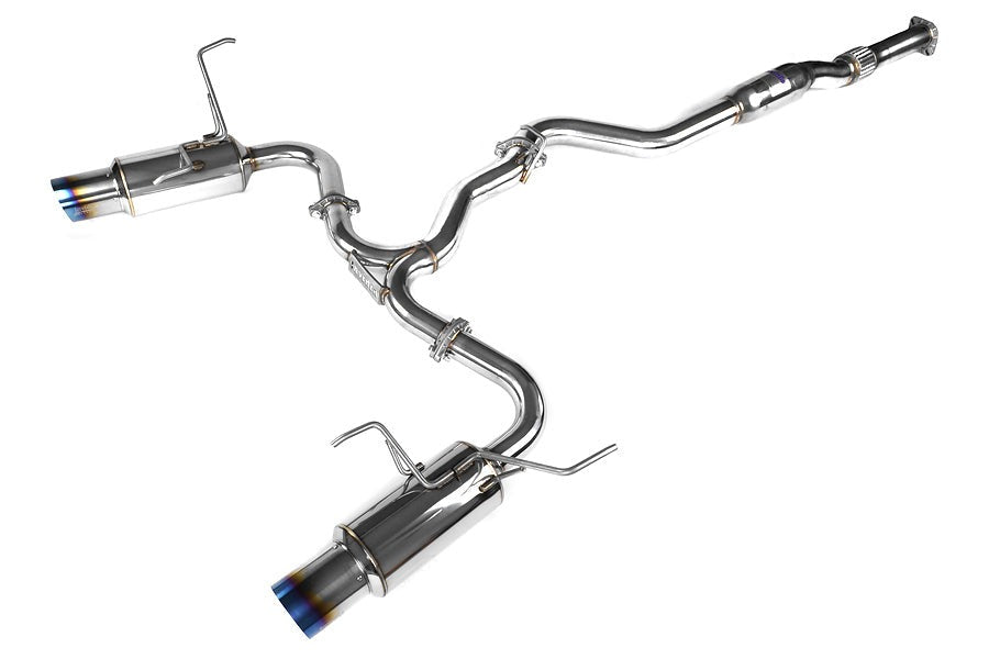 Invidia N1 Dual Exit Cat Back Exhaust - Titanium Tips - 2008-2014 Subaru WRX Sedan / 2011-2014 STI Sedan / 2009-2014 Forester XT