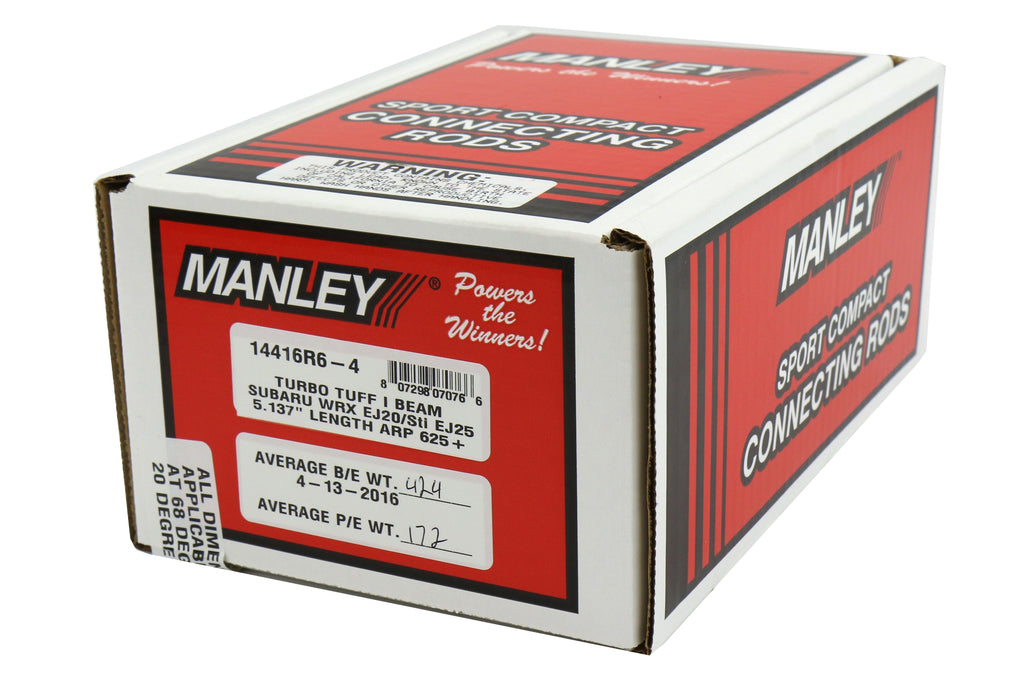 Manley Performance Pro Series Turbo Tuff I-Beam Connecting Rod Set - 2002-2014 Subaru WRX / 2004-2021 STI