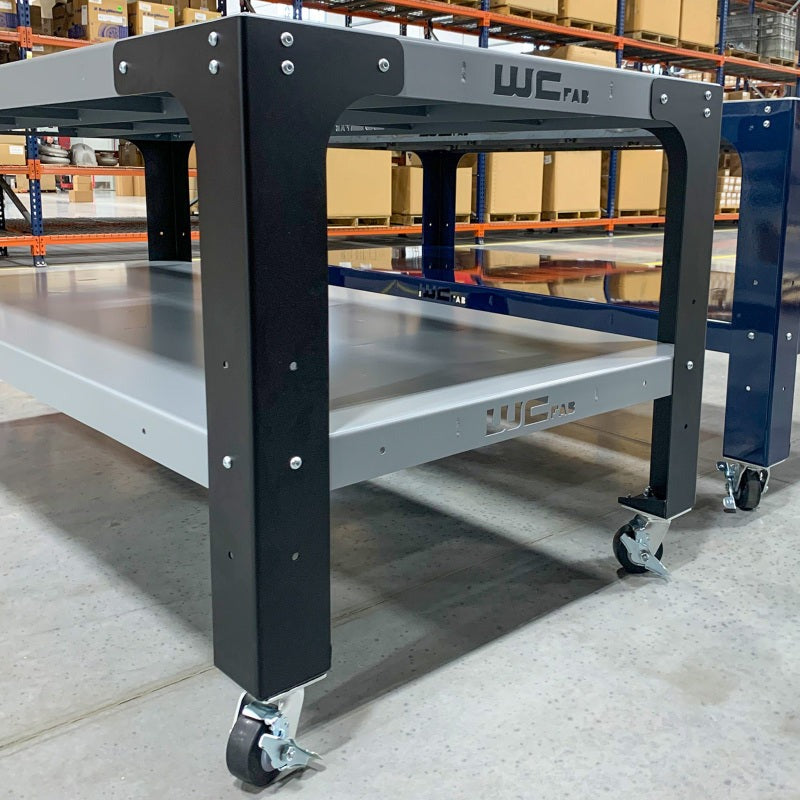 Wehrli Modular Steel Work Bench Top/Shelf Kit - 42in x 90in x .120in Thick (Stainless Steel & Grey)