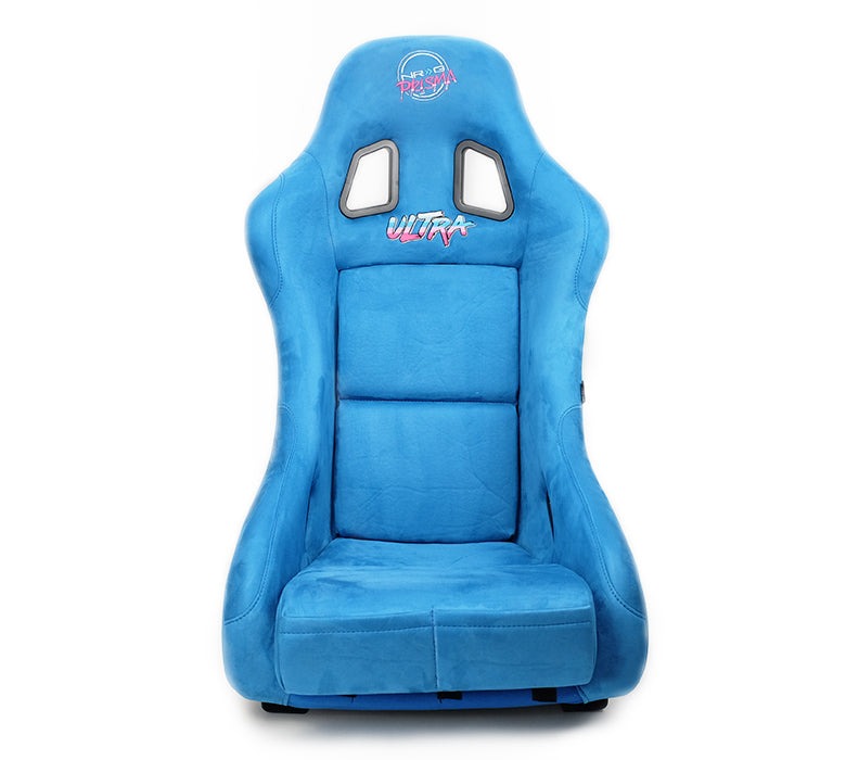 NRG Innovations FRP Bucket Seat ULTRA Edition w/ Pearlized Back Blue Alcantara - Universal