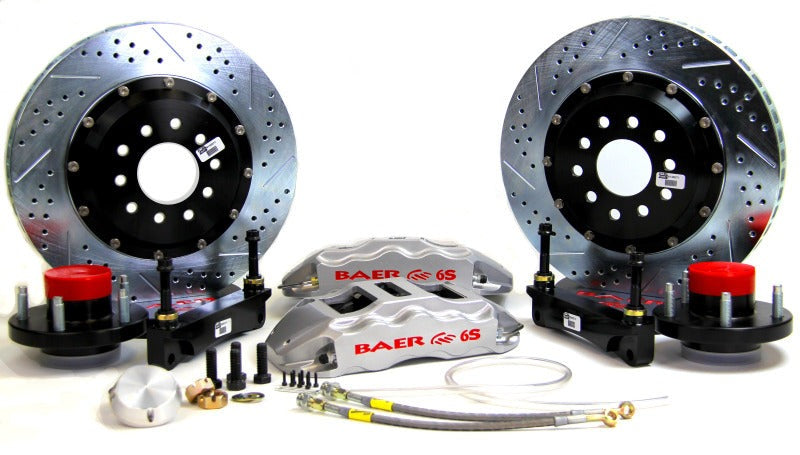 Baer Brakes 65-66 Ford Mustang 14in Extreme+ Front Brake Kit-Silver-