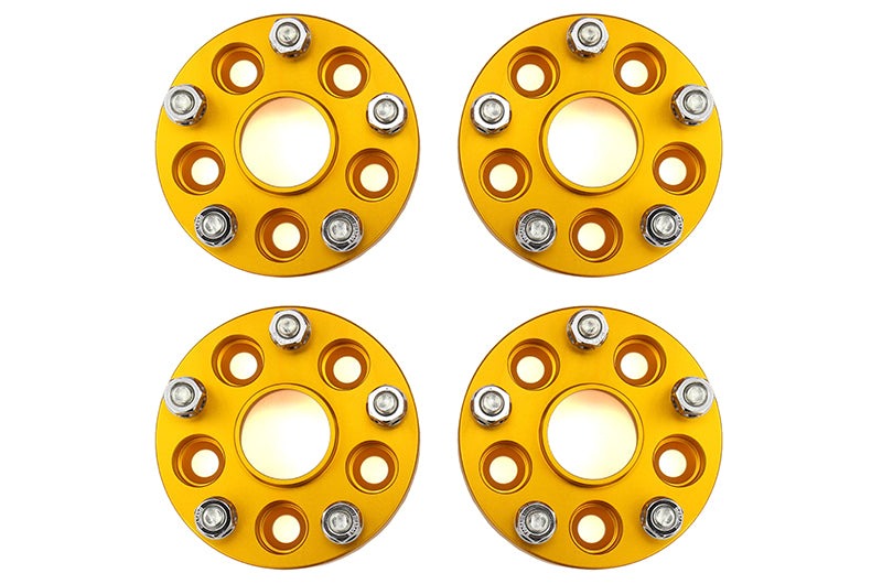 ISC Suspension 5x100 to 5x114.3 25mm Wheel Adapters Gold - Subaru Models (inc. 2002-2014 WRX)