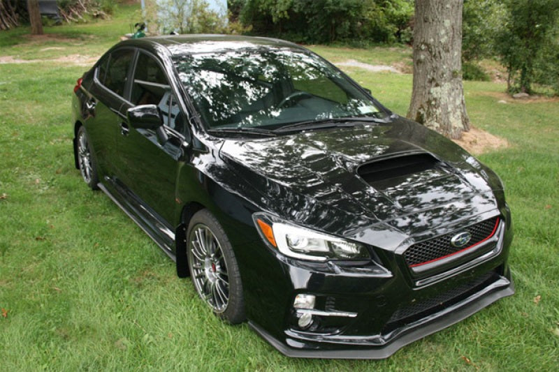 Rally Armor Black UR Mud Flap w/Light Blue Logo - 2015-2021 Subaru WRX / 2015-2021 STI