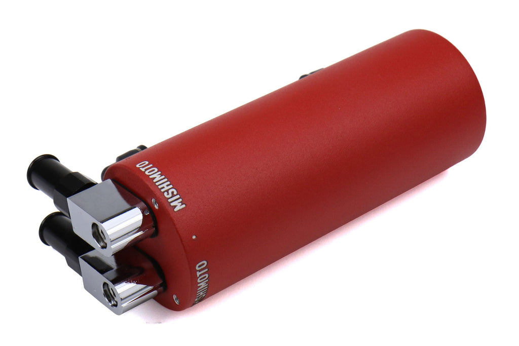 Mishimoto Aluminum Oil Catch Can Small Wrinkle Red - Universal