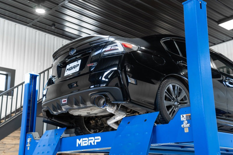 MBRP T304 Stainless Steel 3in Cat-Back - Single Rear Exit w/ Burnt End Tips - 2015-2021 Subaru WRX 2.0L / STI 2.5L / 2011-2014 Sedan