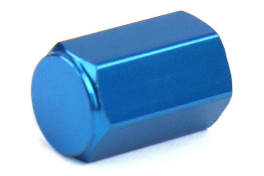 Wheelmate Valve Caps w/ TPMS Valve Step Sleeves Blue - Universal