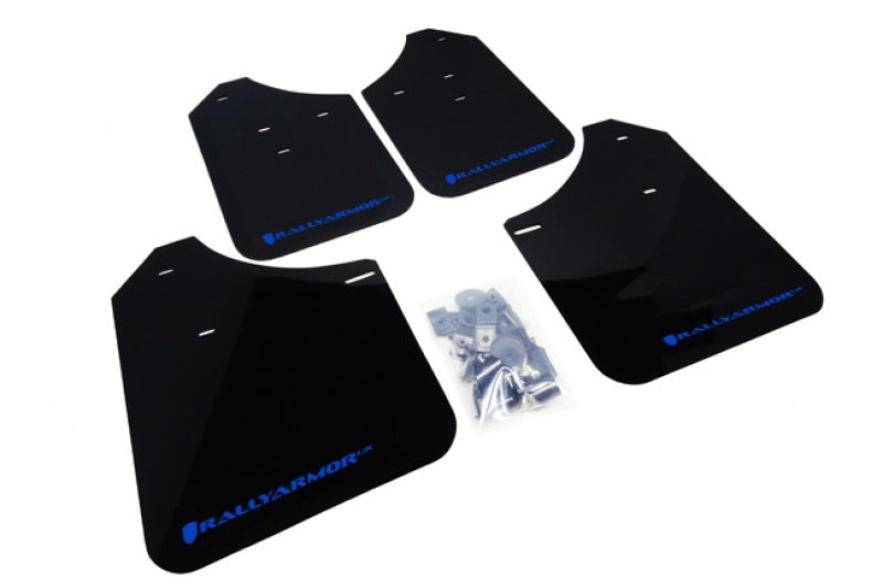 Rally Armor Black UR Mud Flap w/Blue Logo - 2002-2007 Subaru WRX / 2004-2007 STI (Wagons Req. Mod.)