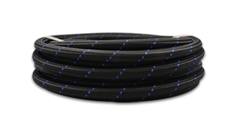 Vibrant Performance 5ft Roll of Black Blue Nylon Braided Flex Hose, AN -4AN, Hose ID 0.22in, Performance Hose & Fluid/Air Plumbing - Part 11984B