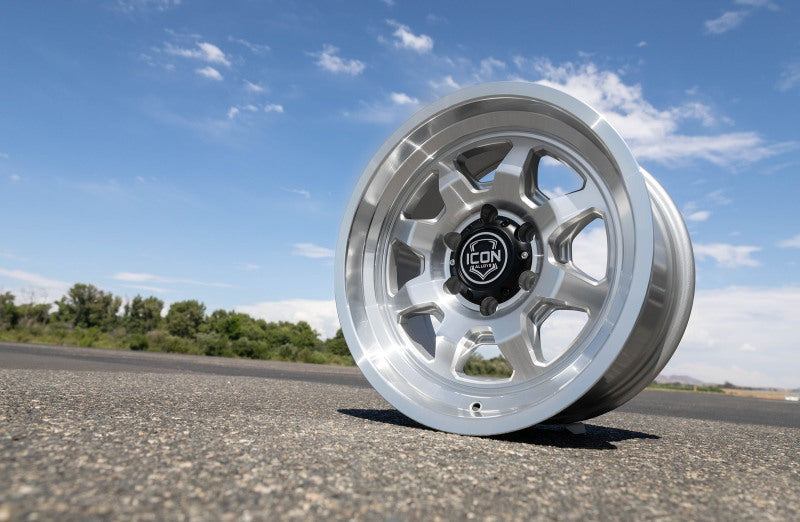 ICON Alloys Nuevo 17x8.5 6x5.5 +25mm 5.75" Backspacing Silver Machined Wheel - 8117859057SM