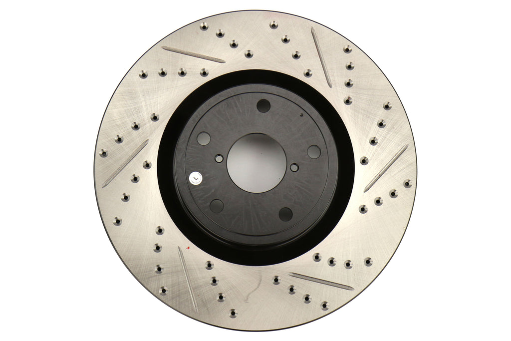 Stoptech Drilled and Slotted Rotor Single Front Left - 2005-2017 Subaru STI