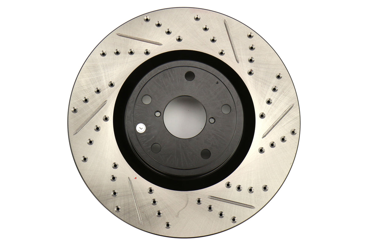 Stoptech Drilled and Slotted Rotor Single Front Left - 2005-2017 Subaru STI