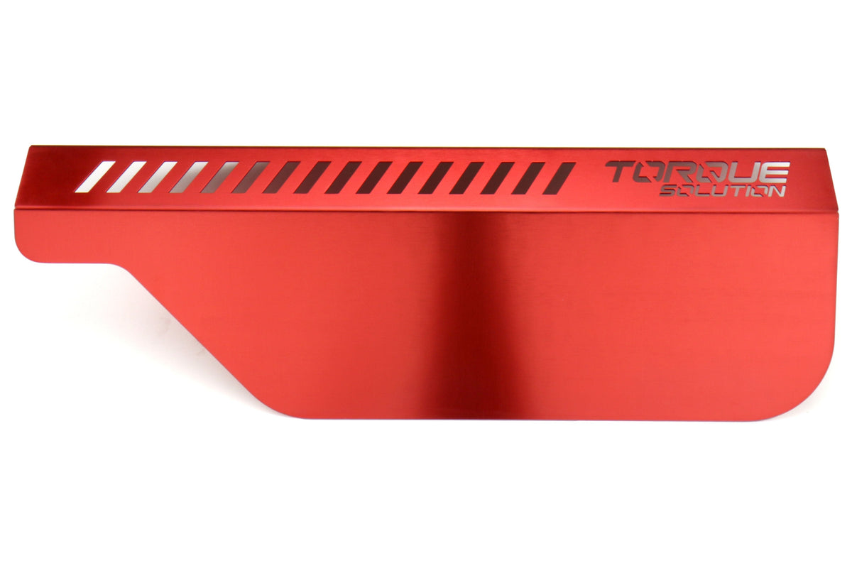 Torque Solution Engine Pulley Cover Red - 2015-2021 Subaru WRX / 2014-2018 Forester XT