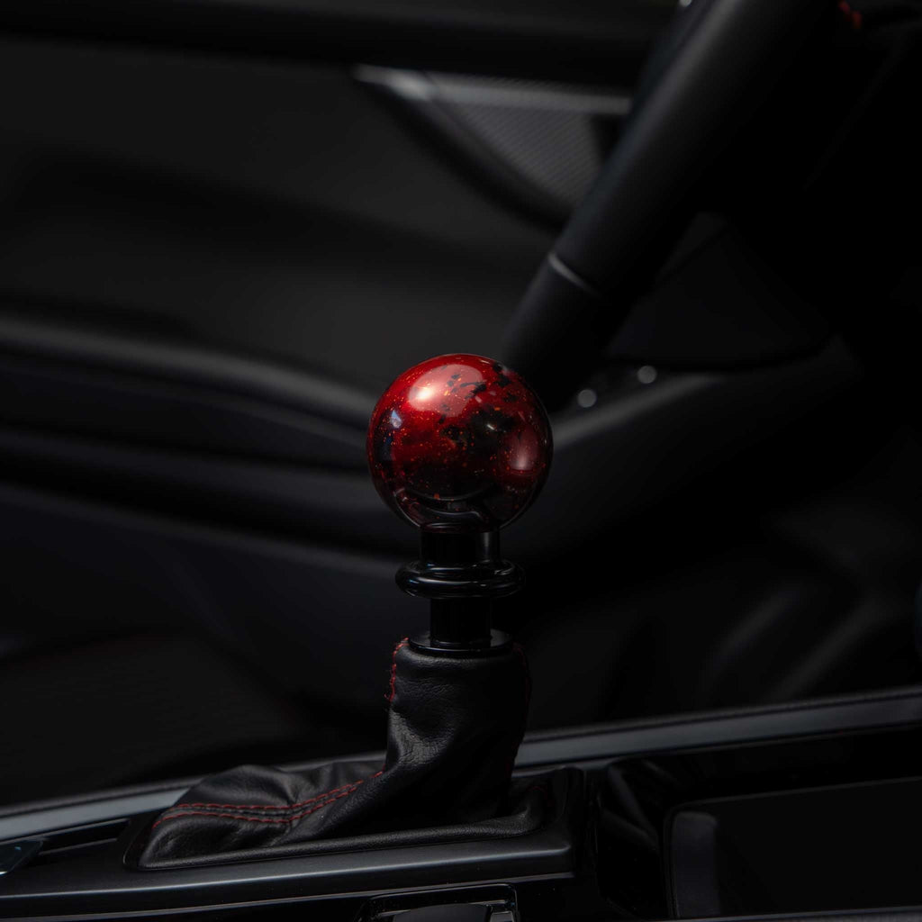 Billetworkz Automatic Shifter - Red Cosmic Space - Fits Subaru CVT: WRX (15–21), Crosstrek (13–23), Forester (14–18), Impreza (12–23), Legacy/Outback (10–14)