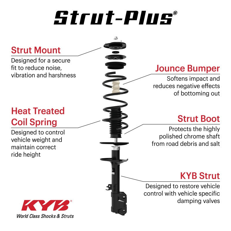 KYB Strut-Plus Assembly - Rear - 2005-2009 Subaru Outback