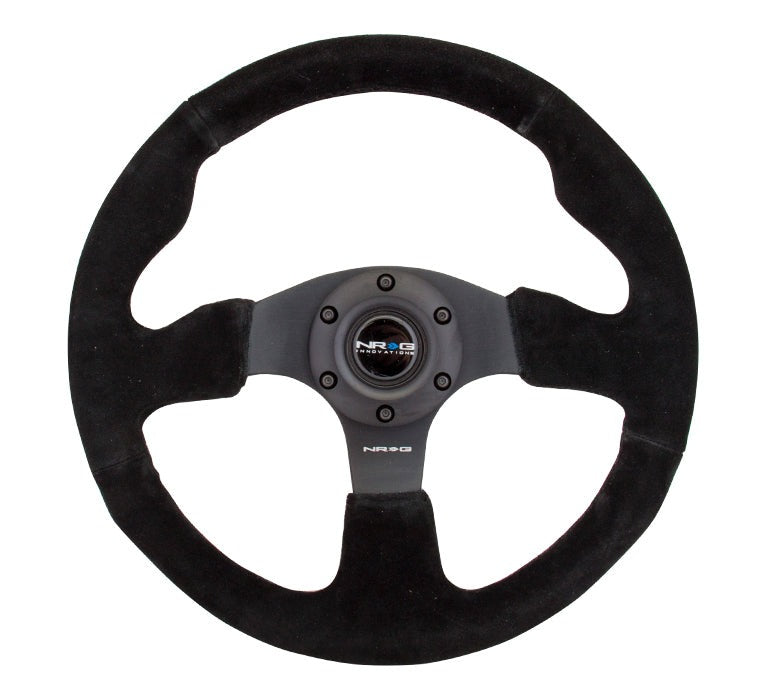 NRG Reinforced Steering Wheel Suede 320mm Black - Universal