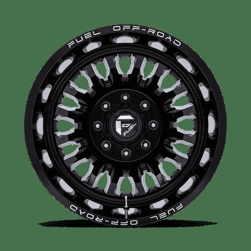 D868 22X8.25 8X200 G-BLK-MILL -201MM
