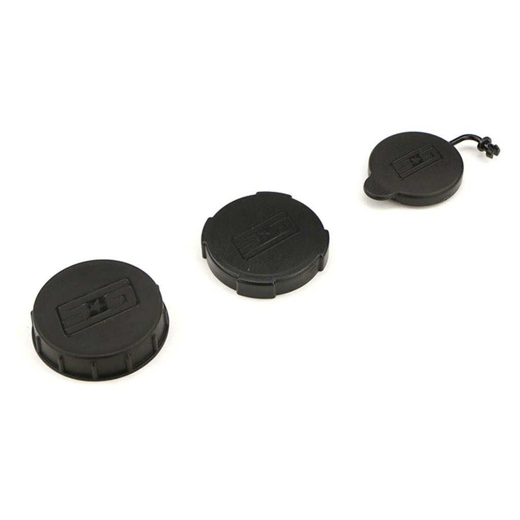 GrimmSpeed Engine Bay Reservoir Cap Set BLACK - 2002-2021 Subaru WRX/STI/FXT/OBXT/LGT