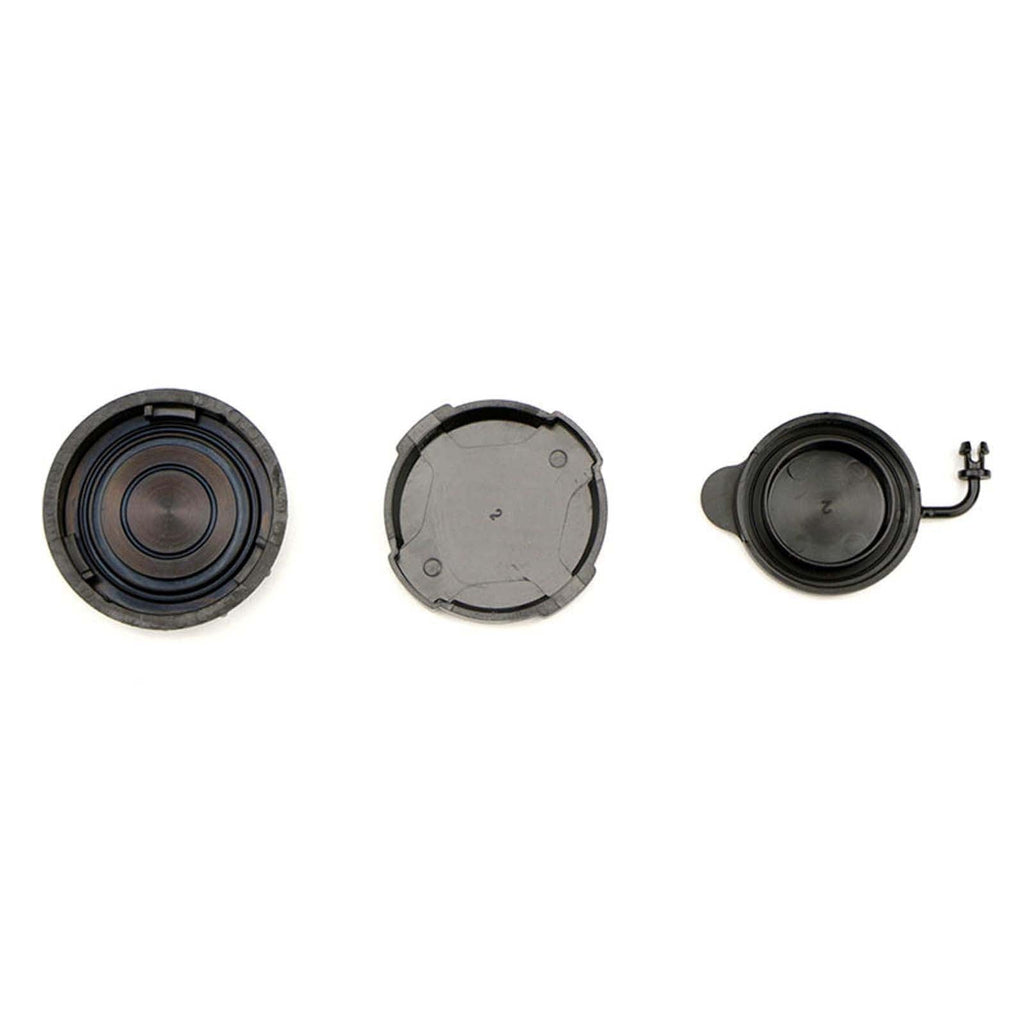 GrimmSpeed Engine Bay Reservoir Cap Set BLACK - 2002-2021 Subaru WRX/STI/FXT/OBXT/LGT