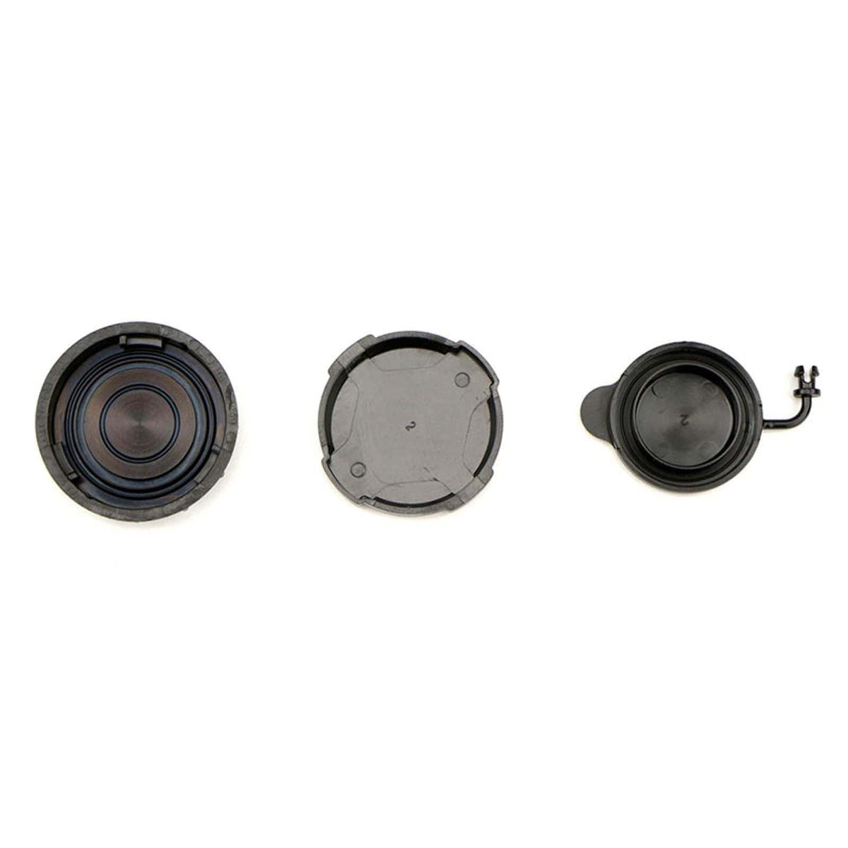 GrimmSpeed Engine Bay Reservoir Cap Set BLACK - 2002-2021 Subaru WRX/STI/FXT/OBXT/LGT