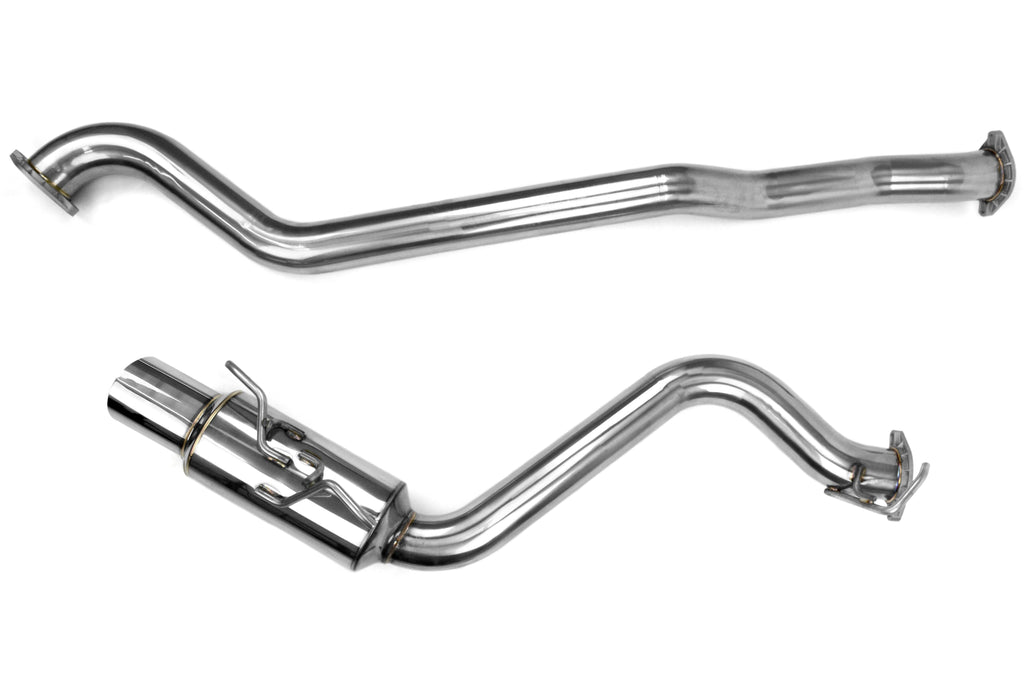 Invidia Racing Series Single Exit Cat Back Exhaust - Stainless Steel Tip - 2008-2014 Subaru WRX / STI Hatchback