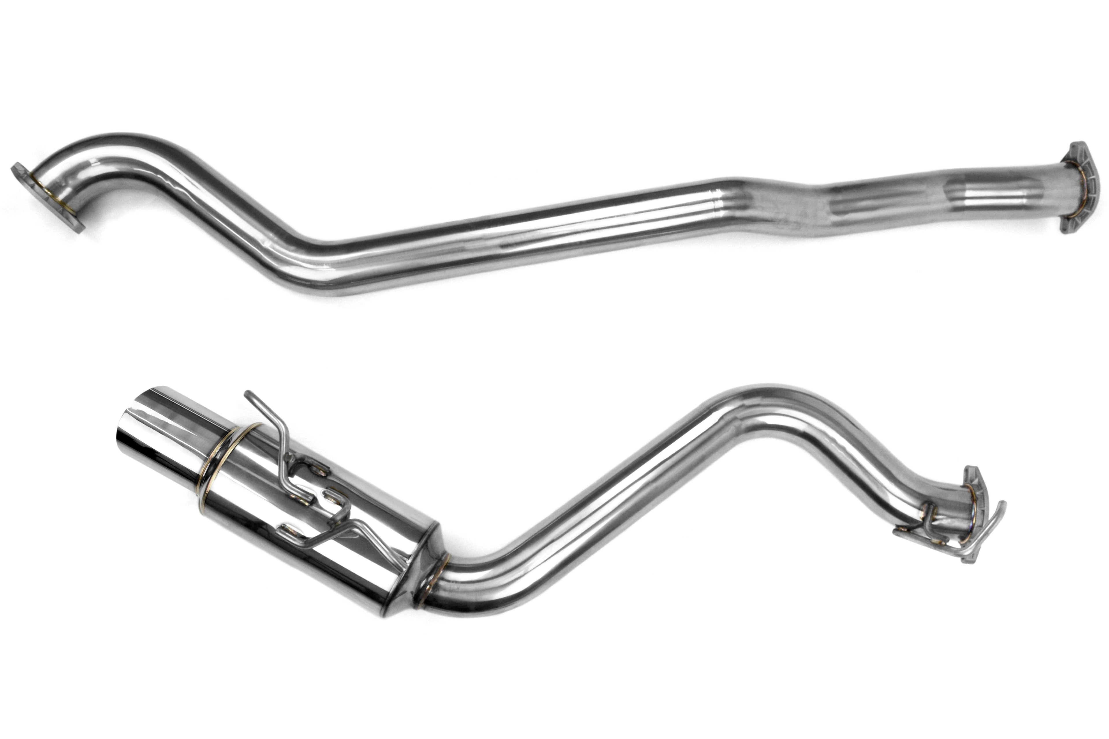 Invidia Racing Series Single Exit Cat Back Exhaust - Stainless Steel Tip - 2008-2014 Subaru WRX / STI Hatchback