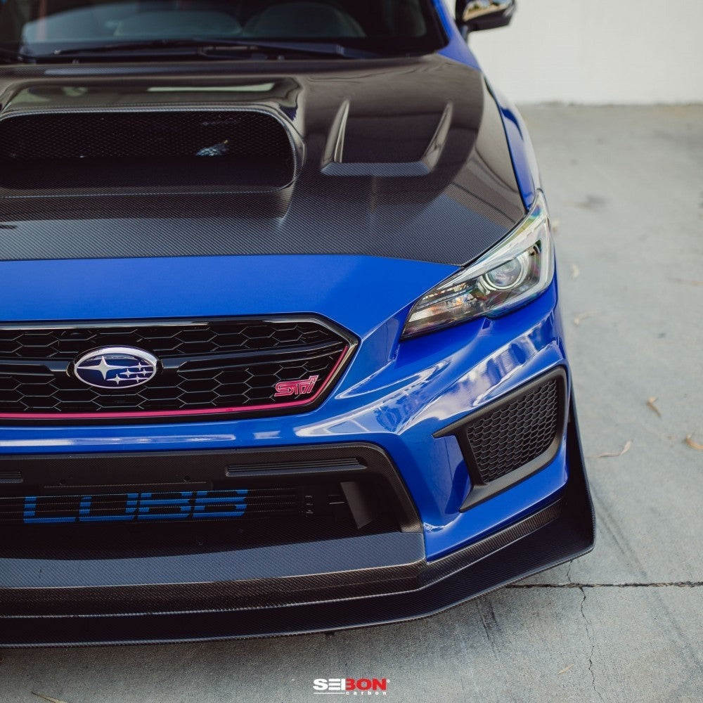 Seibon Carbon Fiber CW-Style Front Lip - 2018-2021 Subaru WRX / STI