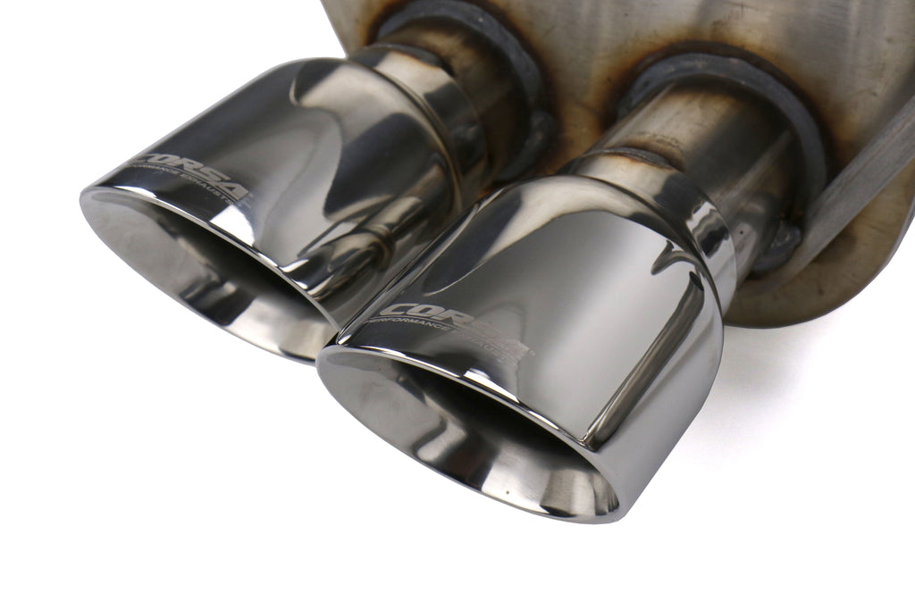 Corsa Sport Cat Back Exhaust - Polished Quad 3.5in Tips - 2015-2021 Subaru WRX